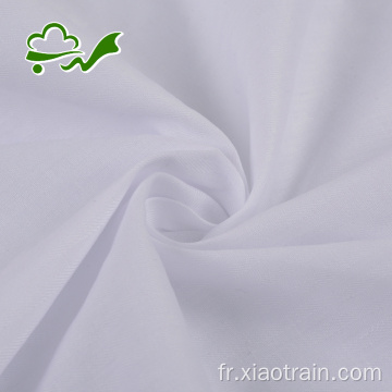 Tissu jersey de coton polyester tissé blanc